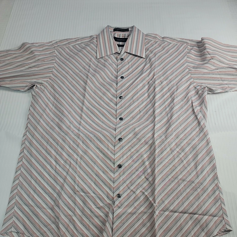 Claiborne Mens Dress Shirt Large 16 32/33 Striped  - Image 1 of 4