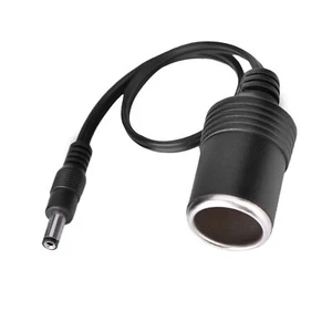 DC 5.5 X 2.1mm Female Plug To Car Cigarette Lighter Power Cord For Home Devices - Picture 1 of 22