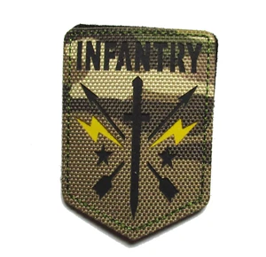 Patche infanterie esquadron PVC 3D camo tactical patch scratch hook and loop - Picture 1 of 4