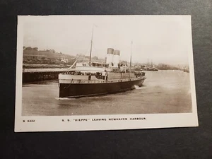 Steamer SS DIEPPE, Newhaven Harbour Naval Cover Unused Postcard - Picture 1 of 2