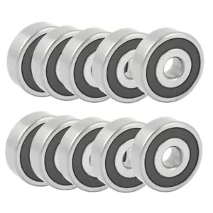 10 pz cuscinetti ruota a sfera cilindrici 10 mm x 35 mm x 11 mm 6300 RS - Foto 1 di 1