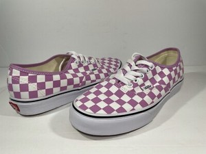 high top pink checkered vans