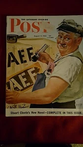 1942 Saturday Evening Post August 15 Kate Smith; Hitler slaves tank trap buster - Picture 1 of 12