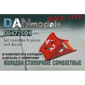 Dan Models 72504 Scale 1:72 Chocks Set #2 Aircraft 4 PCS+Decal - For Model Kit - Picture 1 of 9
