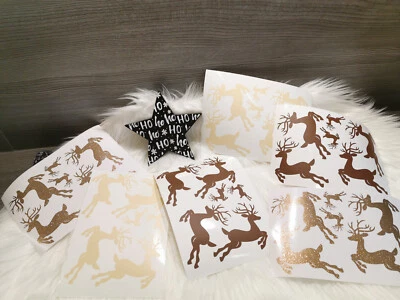 Weihnachts Vinyl Sticker "Rentier" Hochwertige Aufkleber in versch. Farben - Bild 1 von 4