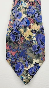 EPESUS 100% Pure Silk Necktie Floral TURKEY Designer Multi-Colored Classic - Picture 1 of 5