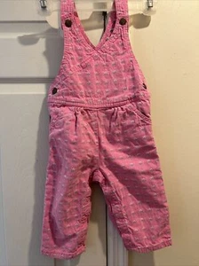 Salopette vintage Oshkosh bambina 24m/2T rosa fiori USA - Foto 1 di 7