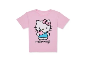 Sanrio Girls' Hello Kitty Pink Short Sleeve Kids Graphic T-Shirt Tee M(7/8) - Picture 1 of 3