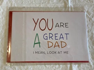 “ You Are a Great Dad…...” Greeting Card Blank Inside w/Envelope - Picture 1 of 2