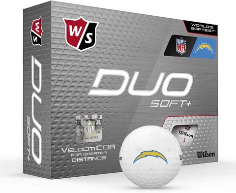 Los Angeles Chargers Wilson Staff Duo Soft NFL Logo Golf Balls Cover