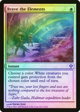 Brave the Elements FOIL Zendikar NM White Uncommon MAGIC MTG CARD ABUGames