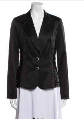 Chaqueta Blazer Alberto Makali Para Mujer Negra Diseñador Manga Larga Talla L Foto 1 de 4