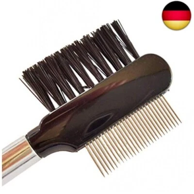 XXL LASHES Deluxe Wimpernkamm mit Edelstahl-Ende, Wimpernbürstchen mit Metall Kamm, ideal