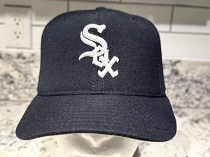 CHICAGO WHITE SOX Hat Cap Fitted Men 7 1/8 Black New Era Wool Diamond Collection - Picture 1 of 9
