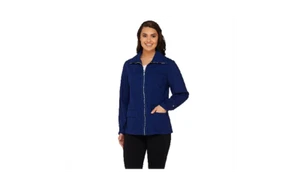 Denim Co Pequeño Azul Marino Activo Golf Ripstop Cremallera Frontal Chaqueta - Imagen 1 de 4