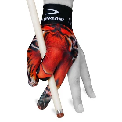 LONGONI Billiard POOL CUE GLOVE Tiger for Left hand + FREE SHIPPING!