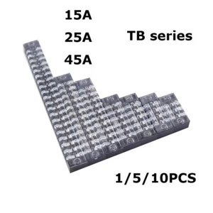 Dual Row Screw Terminal Block Terminal Barrier Strip 600V 3-12 Positions 15-45A - Picture 1 of 18