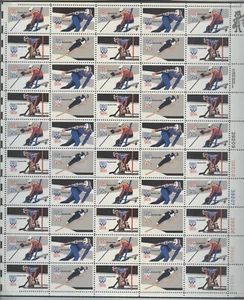USA Olympische Spiele 1980 Lake Placid kompletter Bogen Reißverschluss oben rechts MNH - Bild 1 von 1