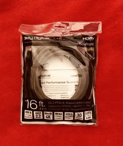 Key Digital KD-PRO16 Premium High-Speed HDMI Cable Ethernet 16' Black HDR10 - Picture 1 of 2