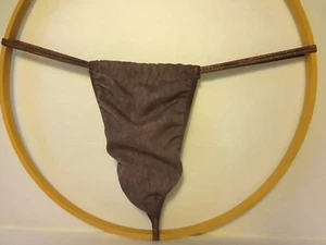Men's G String Thong Underwear Flat front slider Leather look T Back By SWIC - Picture 1 of 3