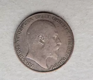 1904 Great Britain One Penny King Edward VII British Circulated - Picture 1 of 8