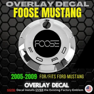 FITS Ford Mustang 2005-2009 Overlay Decal Logo FOOSE BLACK/GRAY REAR - Picture 1 of 1