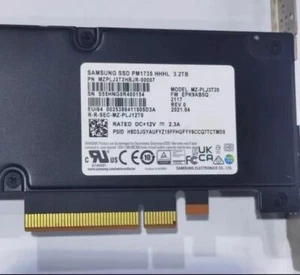 3.2TB PM1735 Samsung PCIE SSD HHHL PCIE4.0 SOLID STATE DERIVE MZPLJ3T2HBJR-00007 - Afbeelding 1 van 4