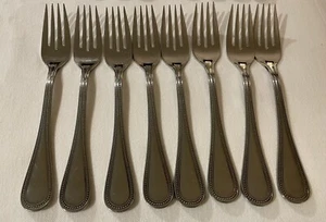 HANDTUCH PERLEN ANTIK EDELSTAHL KOREA 18/8 SILBERBESTECK/BESTECK - SALATGABELN - Bild 1 von 4