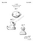 1949 Rubber Duck Toy US Government Patent Print - White