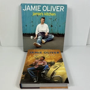 Jamie Oliver x 2 cookbooks Jamies Kitchen and Jamies Italy Hardcover recipes - Picture 1 of 24