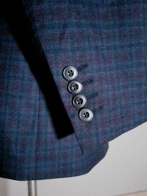 Chaqueta Blazer Abrigo Deportivo 52R Stafford Púrpura Azul Negro Cuadros TODAS LAS ESTACIONES Foto 1 de 4