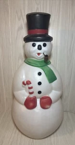 Molde soplado vintage Empire Frosty The Snowman grande 34" ¡La luz funciona! Con tubo - Imagen 1 de 17