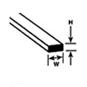Plastruct Styrène Bande MS-225 (90729) Paquet 10 x 0.5mm x6.4mm 250mm Longueurs - Photo 1 sur 1