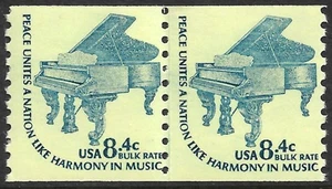 USA #1615C 8.4c. Drum Issue Coil Line Pair MNH XF - Bild 1 von 1