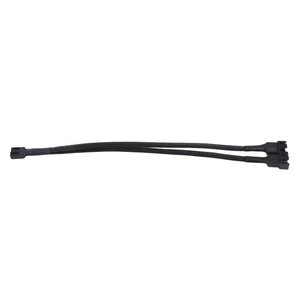 1 Bis 2 Poliges Geflochtenes Kabel Y Splitter 3/4 Pin PWM Stecker LüFter Co7983 - Bild 1 von 3