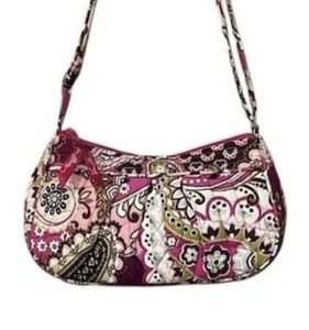 Vera Bradley Retired Very Berry Paisley Frannie Quilted Small Shoulder Bag - Picture 1 of 9