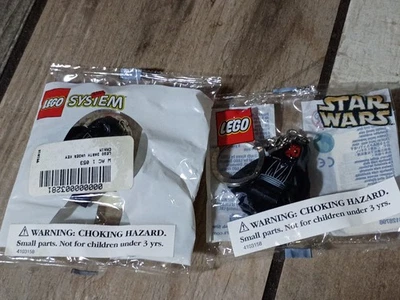 LEGO Star Wars DARTH VADER 1996  AND DARTH MAUL Minifigure Keychain 1999 NEW! - Image 1 of 4