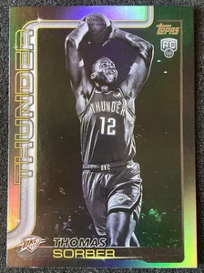 2025-26 Topps Basketball #215 Thomas Sorber BLACKOUT SP. OKC Thunder - Picture 1 of 2