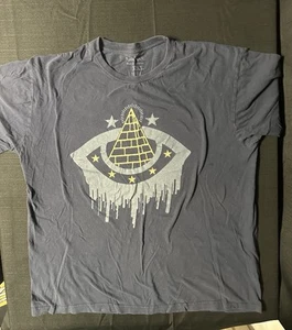 Vintage 00s Apocalypse Egypt Hieroglyphics All Seeing Eye Men’s Shirt Size XXL - Picture 1 of 7