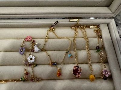 Les Nereides Lemon/Bear and Gril/ Oval Crystal/Pink Flowers bracelets - Image 1 of 2