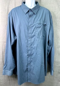Camisa Swiss Tech Para Hombre Manga Larga Poli Elástica Abotonada Talla 4XL Azul Cuadros - Imagen 1 de 6