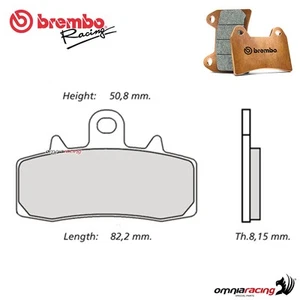 Paire de plaquettes de frein Brembo Racing Z04 Aprilia RS660 Extrema 2023-2024 - Photo 1/5