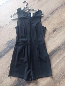 Amisu Kurzer Jumpsuit Overall Einteiler Ärmellos Festlich Damen Gr.S 36 Schwarz - Bild 1 von 4
