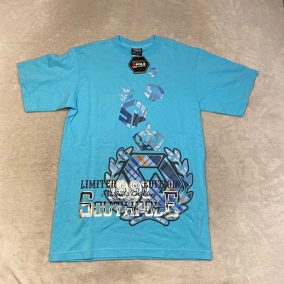 South Pole Limited Edition Graphic T Shirt Light Blue Mens Large Y2K NWT - Image 1 of 4