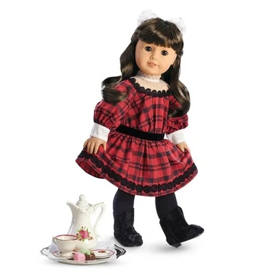 American Girl Samantha's Holiday Set 2014: Tea Set & Outfit RETIRED New in Box - Image 1 of 4