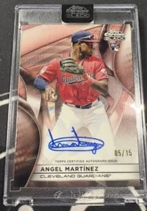 2025 Topps Chrome Black Baseball Angel Martinez Auto /15 Rose Gold RC SSP 💎🔥 - Picture 1 of 6