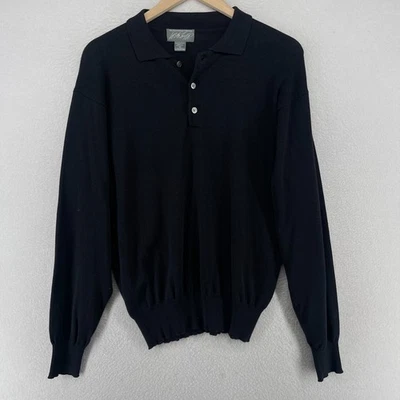 Suéter Lord & Taylor Para Hombres Colección M Kensington Polo Golf Algodón Negro HK DE COLECCIÓN Foto 1 de 4