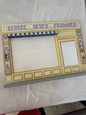 Bistro Francés Amarillo Decoración de Pared Café Bar Borrado en Seco Cocina Colgante de Pared 17x12 Foto 1 de 4