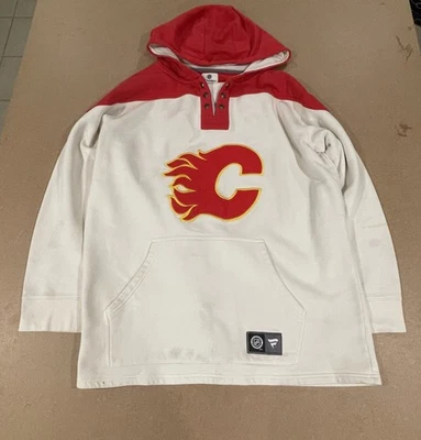 Calgary Flames NHL Fanatics Lace Up Hoodie Sweatshirt. Size XL see pics - Image 1 of 4