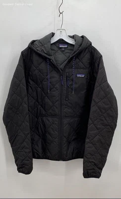 Patagonia Men's Black Diamond Quilted Hooded Jacket - Size S - Image 1 of 4